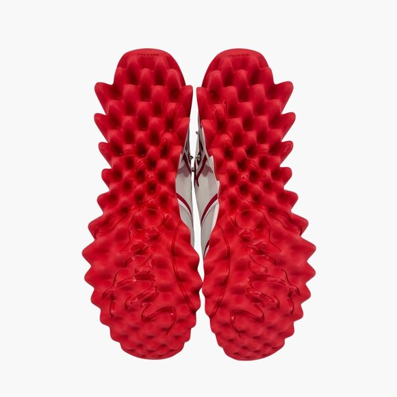 Christian Louboutin Sharkina White Mesh Red Sneakers Size 41 US 11 Women's 6947 - Picture 4 of 15